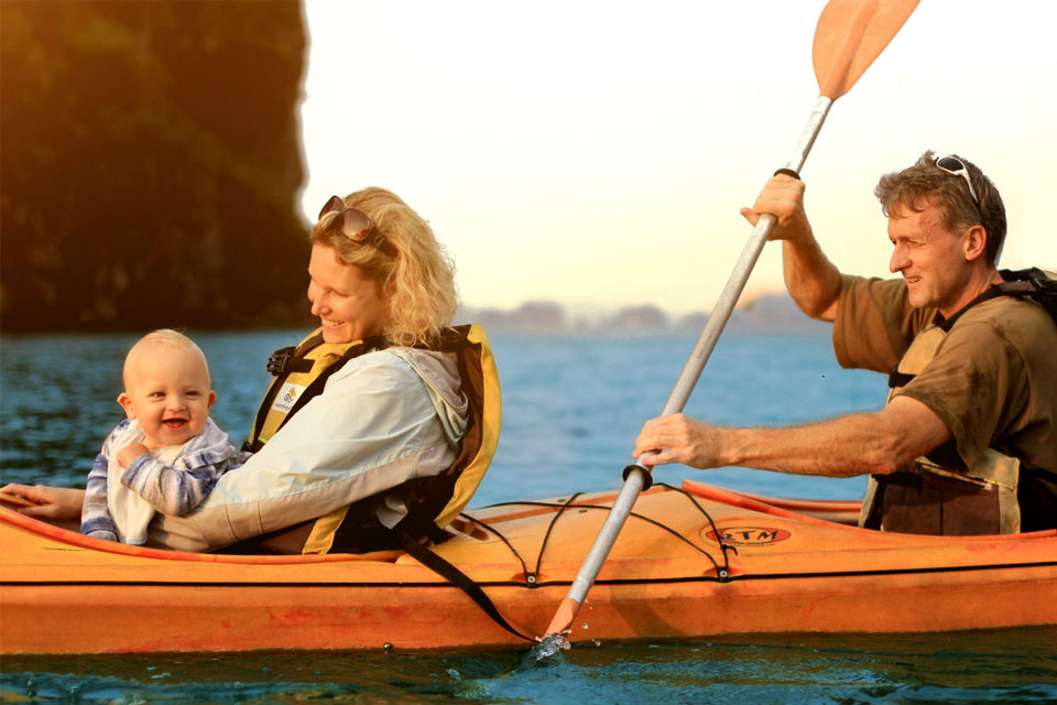 family-on-kayak