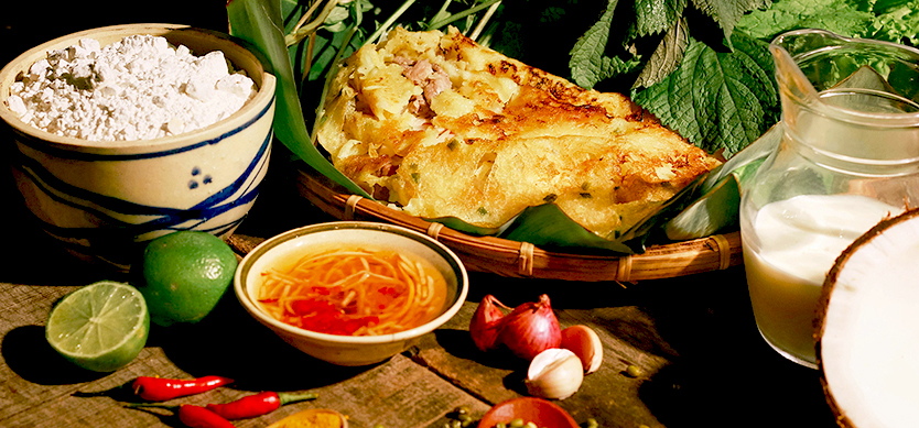 Termite mushroom pancake in Ben Tre