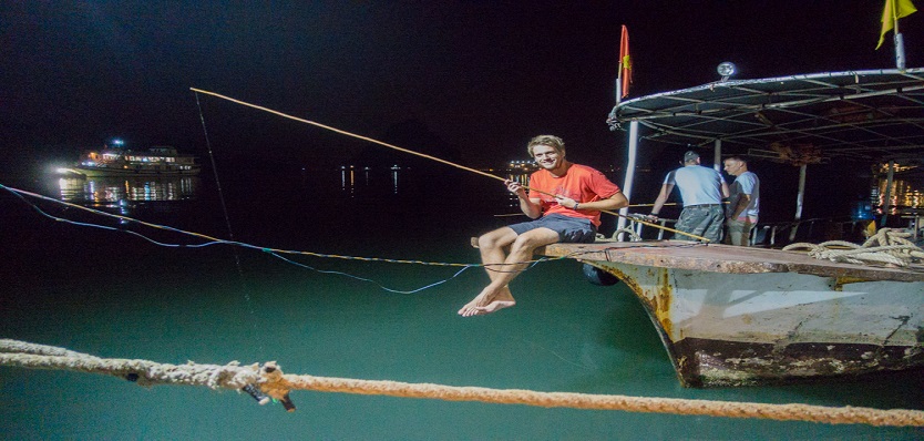 Night Squid Fishing in Halong - Halong Bay Tours