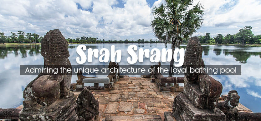 fr-Admiring the unique architecture of the royal bathing pool - Srah Srang