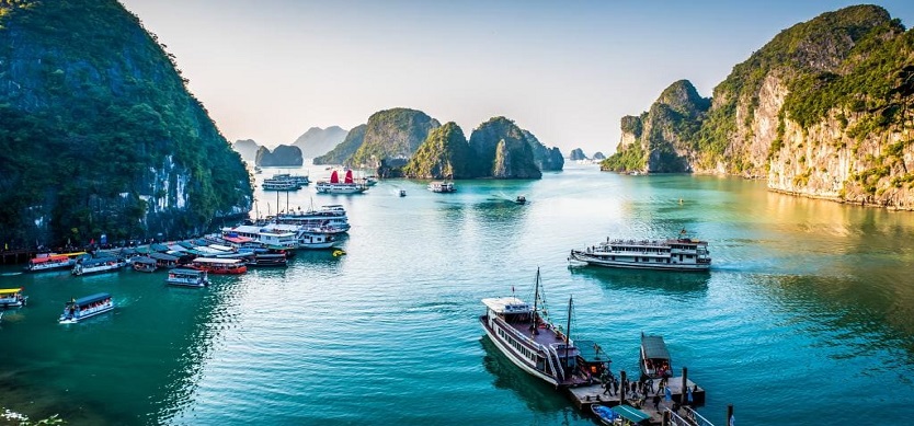 Halong Bay in Vietnam – one of the great natural wonders of the world
